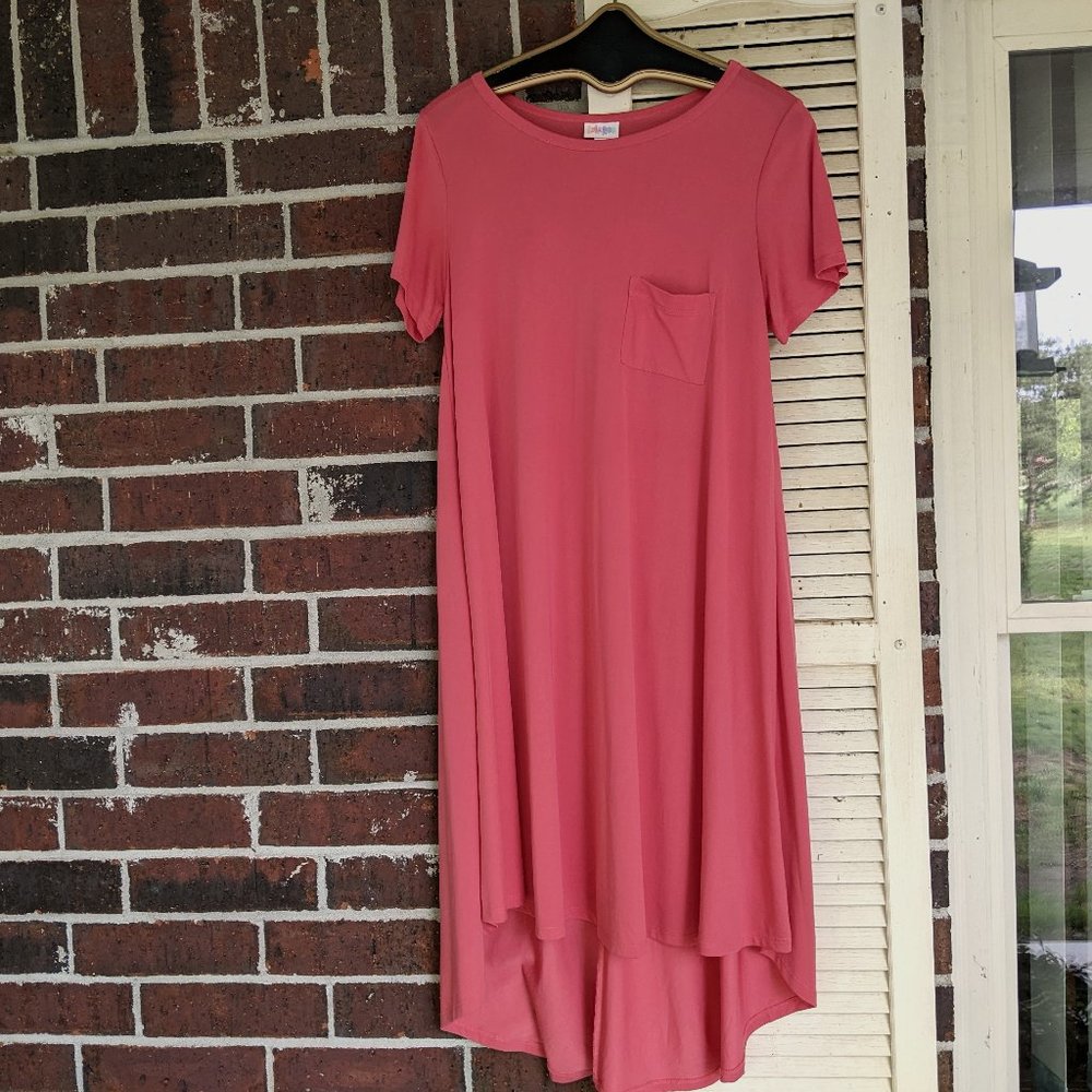 LuLaRoe Coral Swing Dress with front pocket Medium Carly
